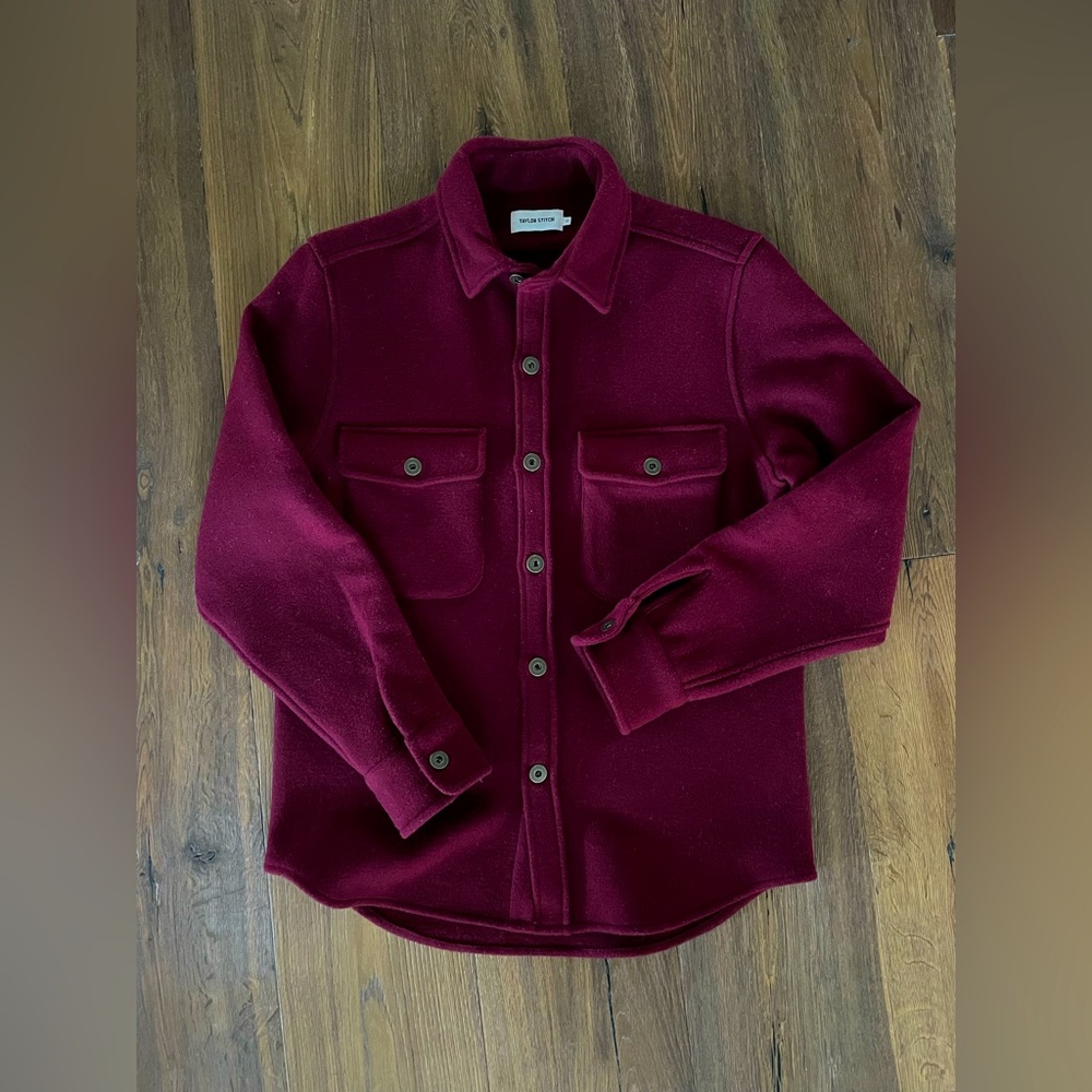 Taylor Stitch The Explorer Shirt in Burgundy size S 38